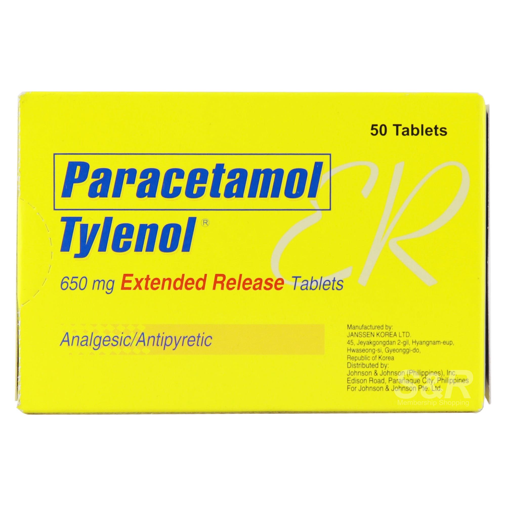 Tylenol Extended Release Tablets 650mg 50 tablets